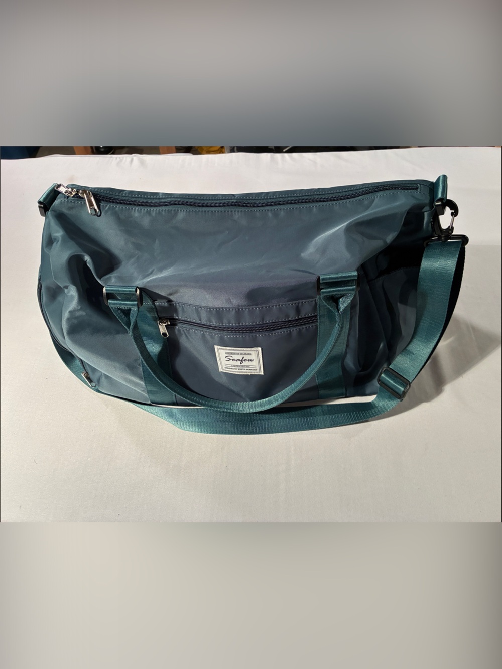 Everyday Teal Shoulder Bag with Removable Strap